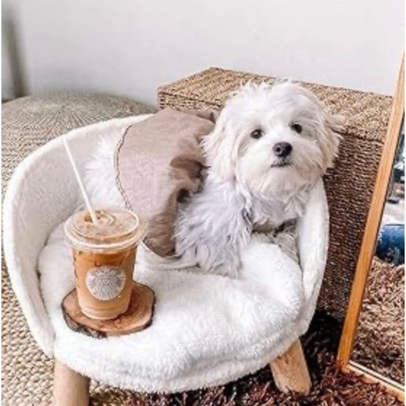 Luxury Pet Soft Warm Bed Wood Legs with Washable Cushion Pad Retails for $72.99